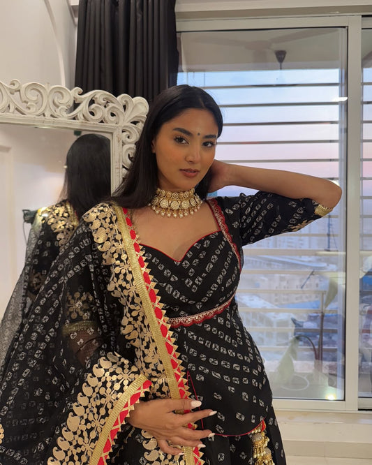 Black Kolta Doriya Lehenga