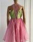 Pastel Green Pink One Piece