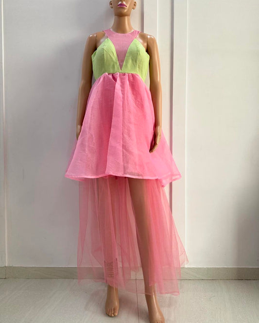 Pastel Green Pink One Piece