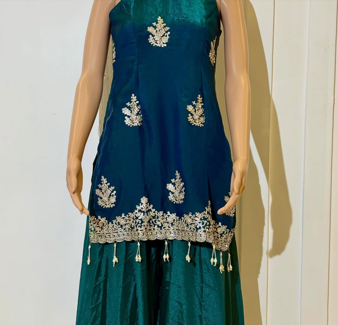Peacock Elegance Sharara Set