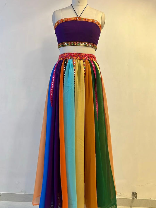 Purple Navratri Lehengas