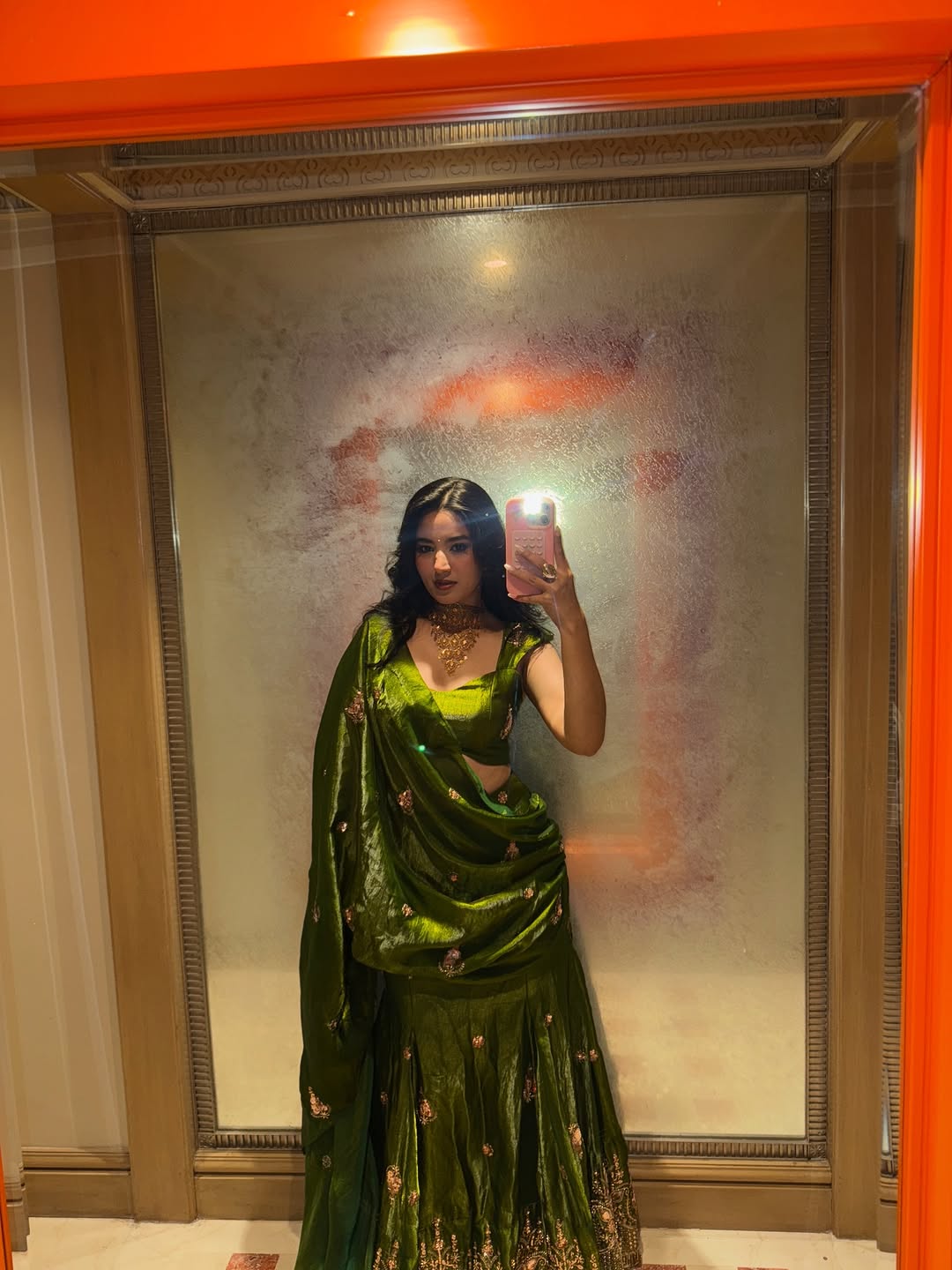 Emerald Royale Draped Lehenga
