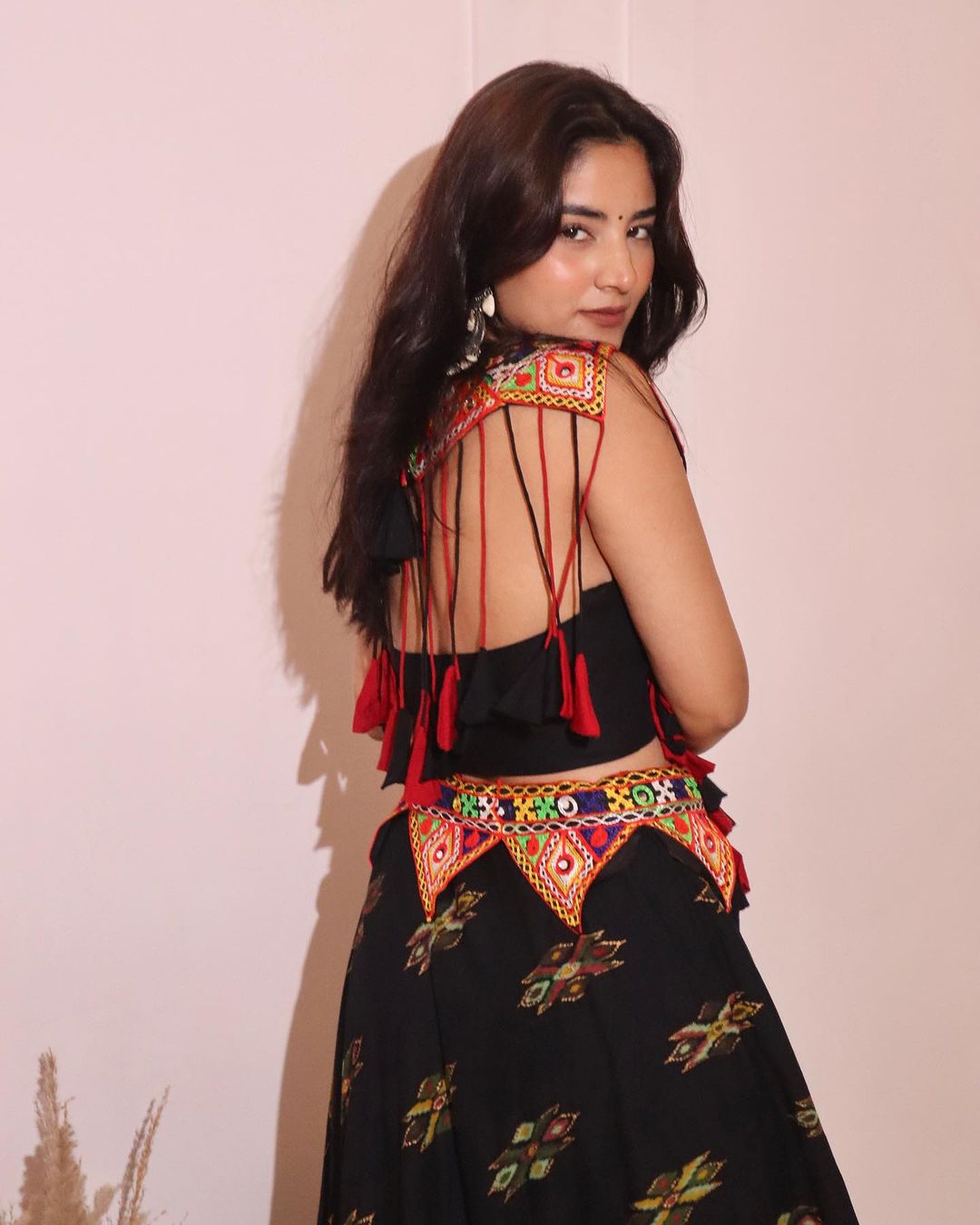 Navratri Tassles Blouse lehenga