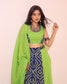 Navratri Green blue lehenga ( without Belt)