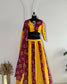 Yellow Bandhani lehenga