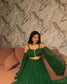 Dark green skirt set