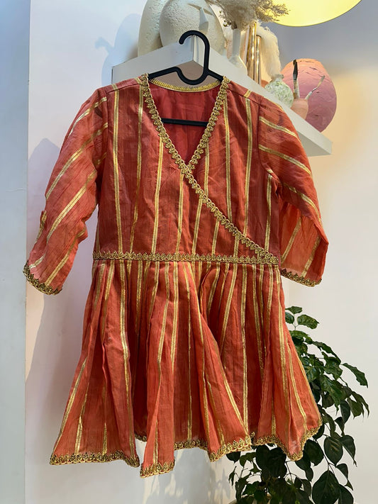 Orange Short Kurta (only Kurta)