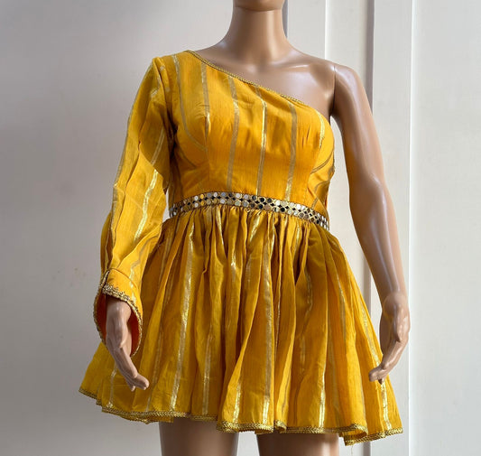 Yellow One Sided (Only kurta/ Top)