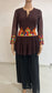 Rich chocolate-brown peplum kurta (Only Kurta)