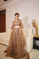 Beige net lehenga