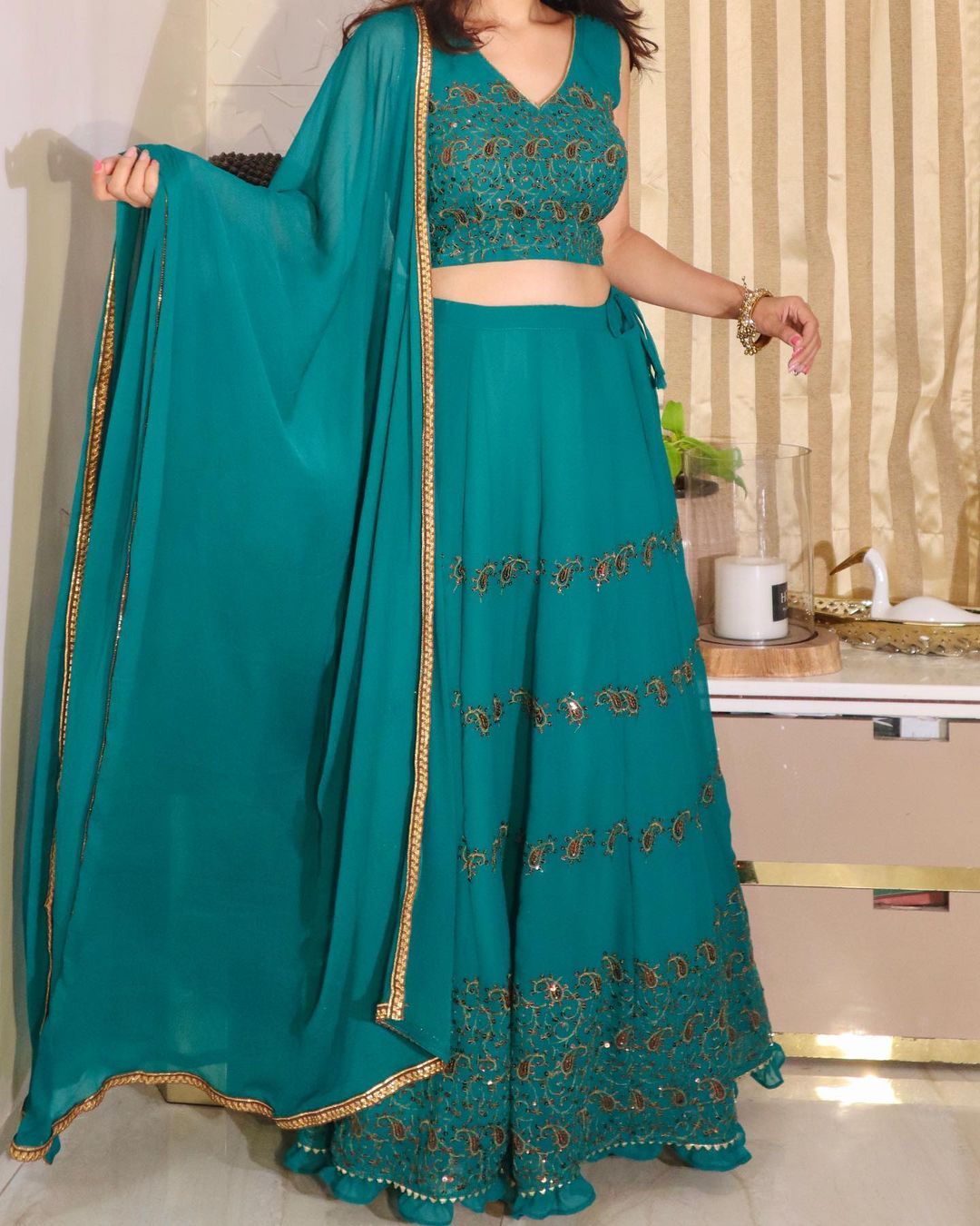 Green lehenga