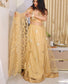 Peach and Gold Lehenga with Sequins work