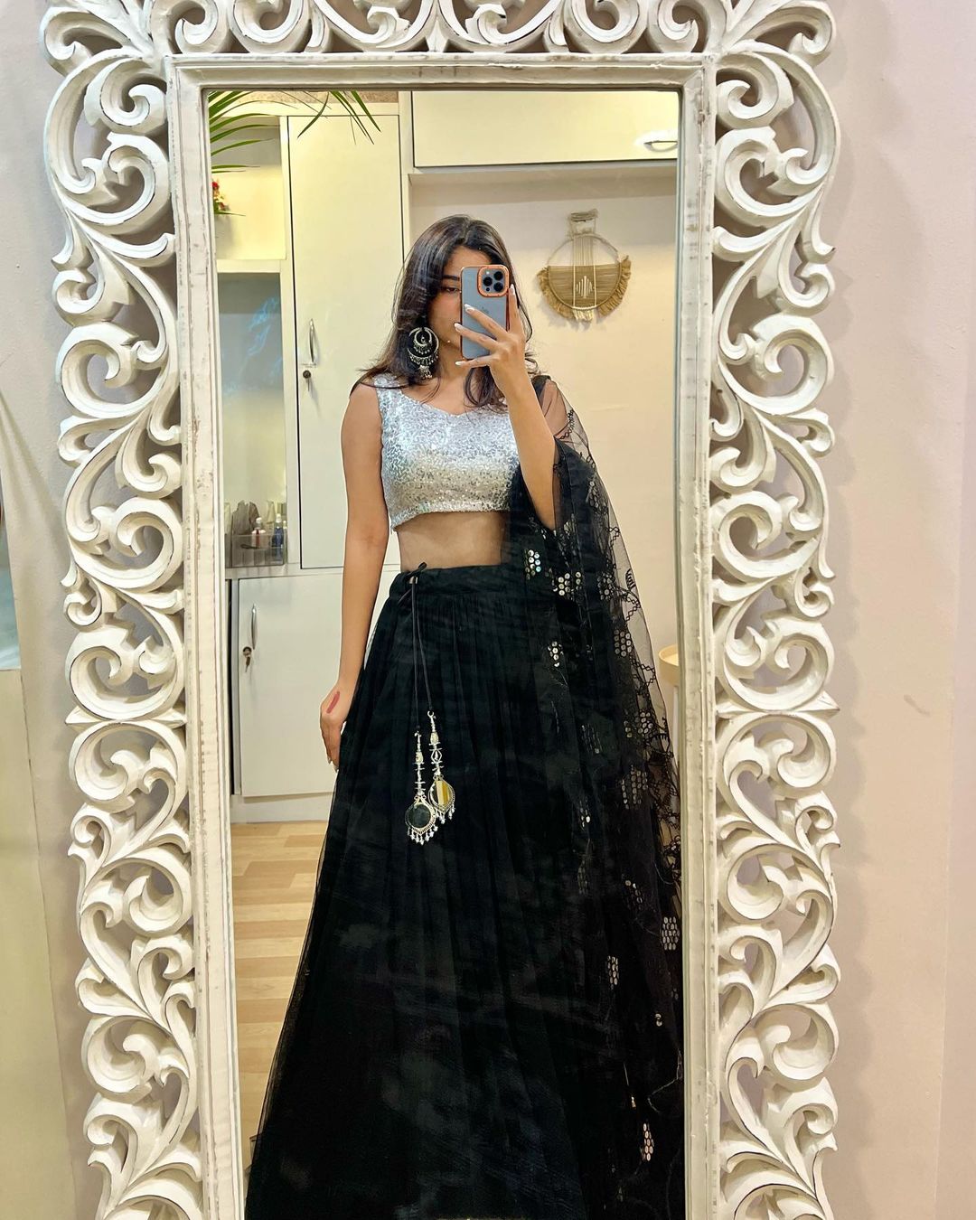 ✨Black Sequin lehenga✨