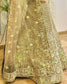 Velvet grey multicolor sequin bridal lehenga