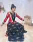 Cotton Red Black Lehenga