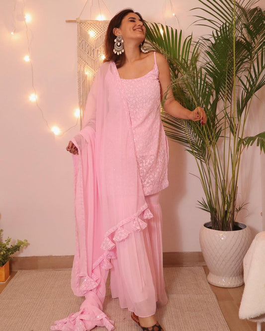 Baby Pink Sharara Set