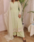 Light green chikankari suit