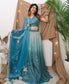 Blue sequin Two-Shade lehenga