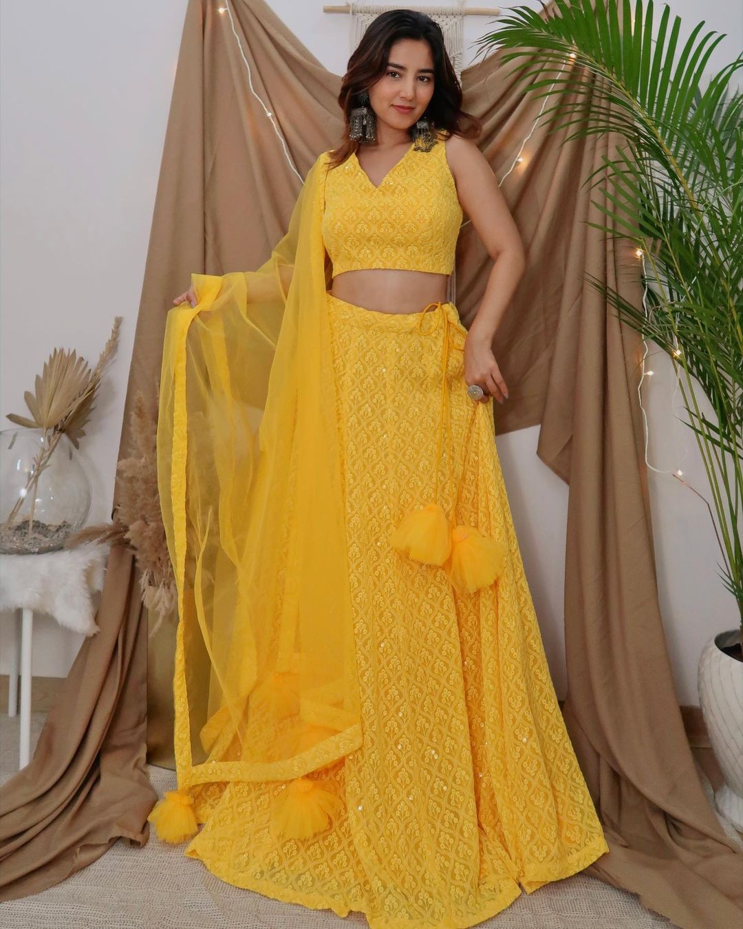 Sunshine chikankari lehenga