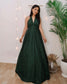 Dark green shimmer gown