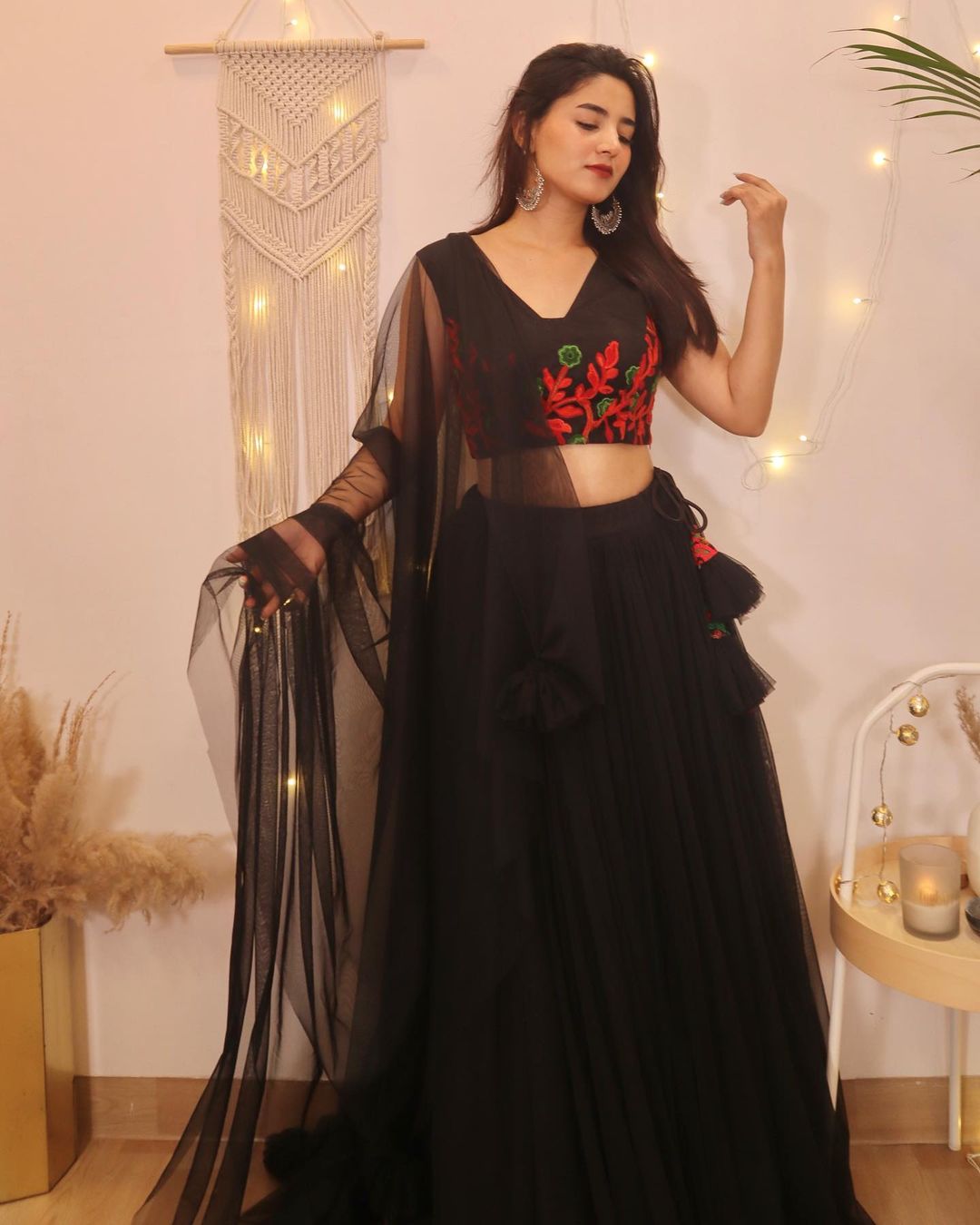 black rose lehenga