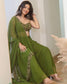 Sutle & comfy mehendi color plazzo set