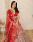 Red lehenga