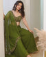 Sutle & comfy mehendi color plazzo set