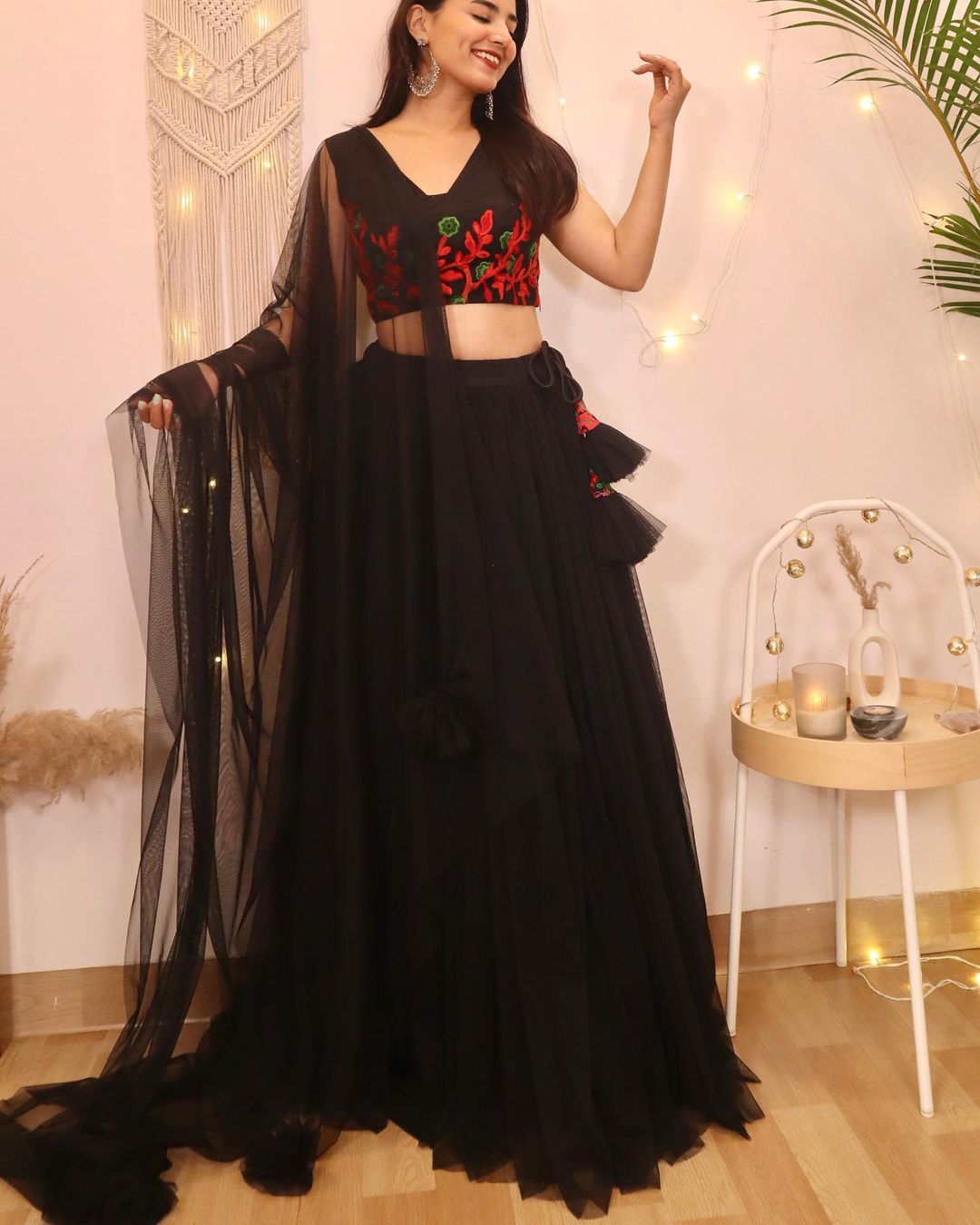 black rose lehenga