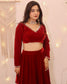 Red Velvet Lehenga