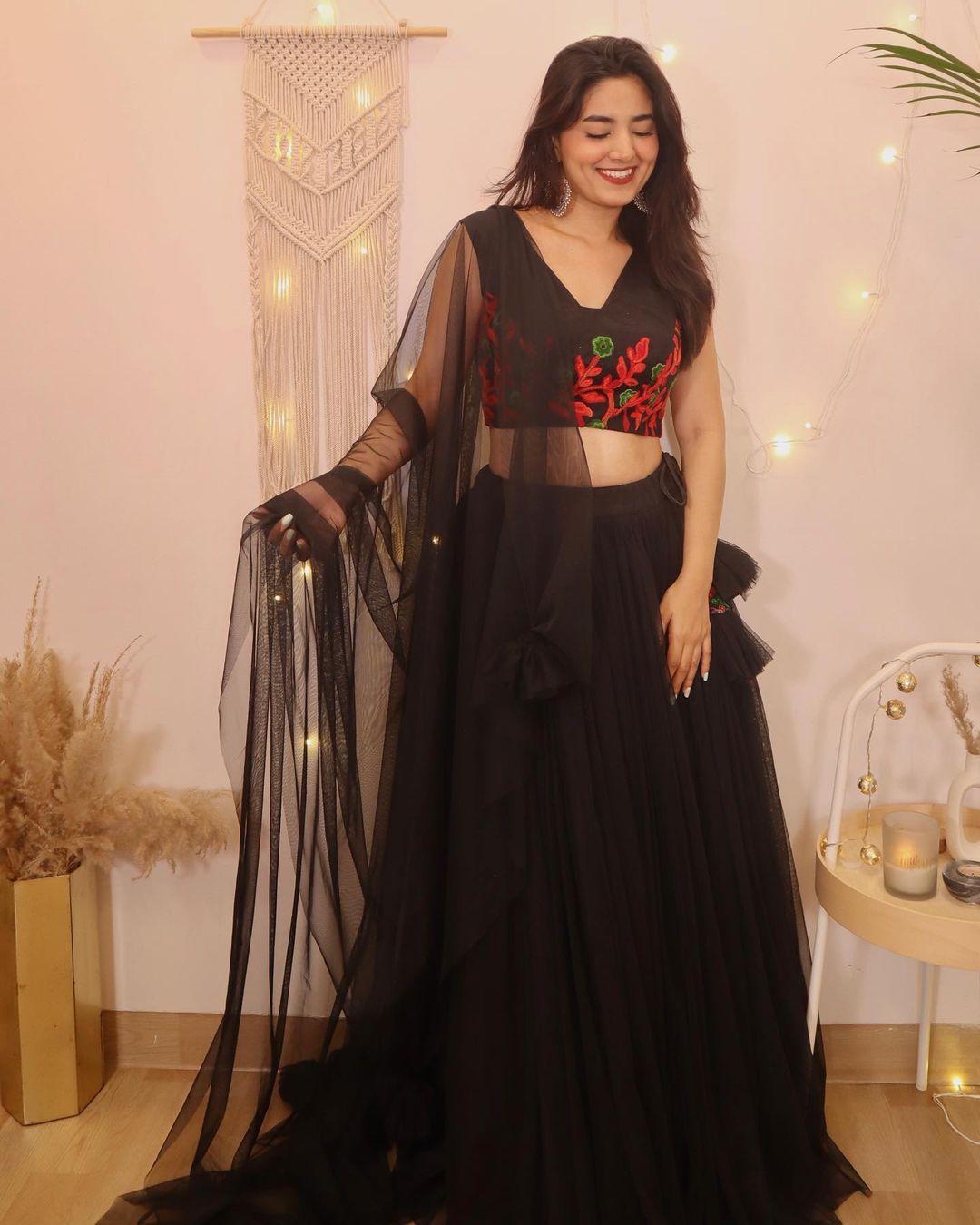 black rose lehenga