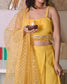 Yellow Plazzo Kurta Set with tassels