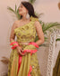 Off shoulder rose lehenga