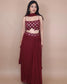 Maroon Dhoti Skirt