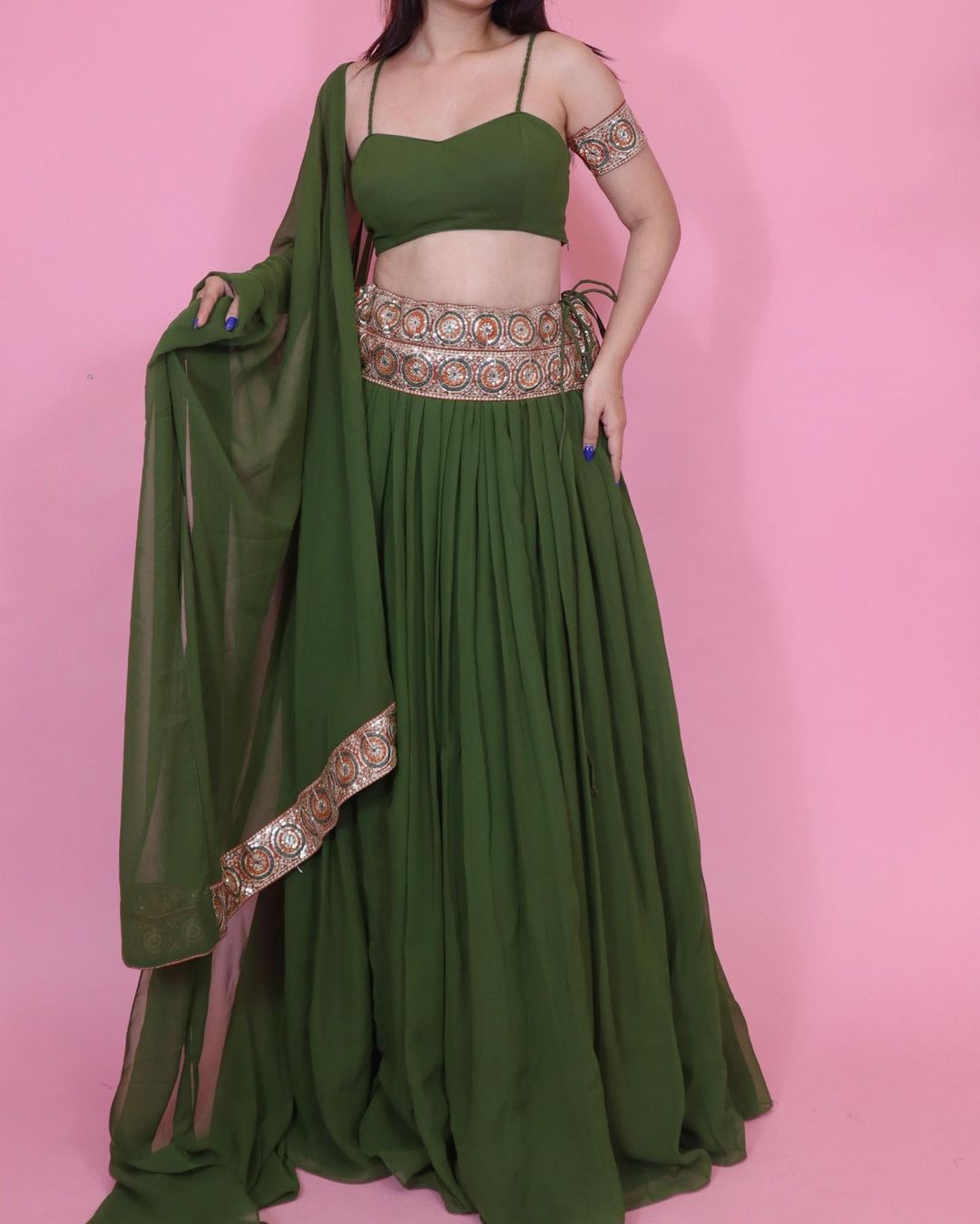 Mehndi Lehenga