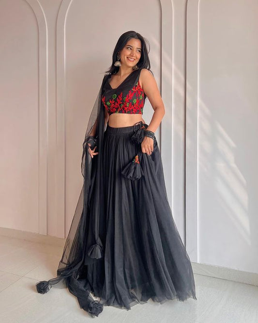 black rose lehenga