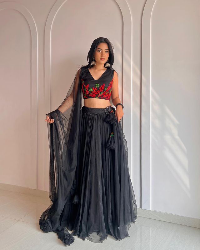 black rose lehenga