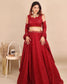 Red Shimmer Lehenga