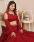 Red Shimmer Lehenga