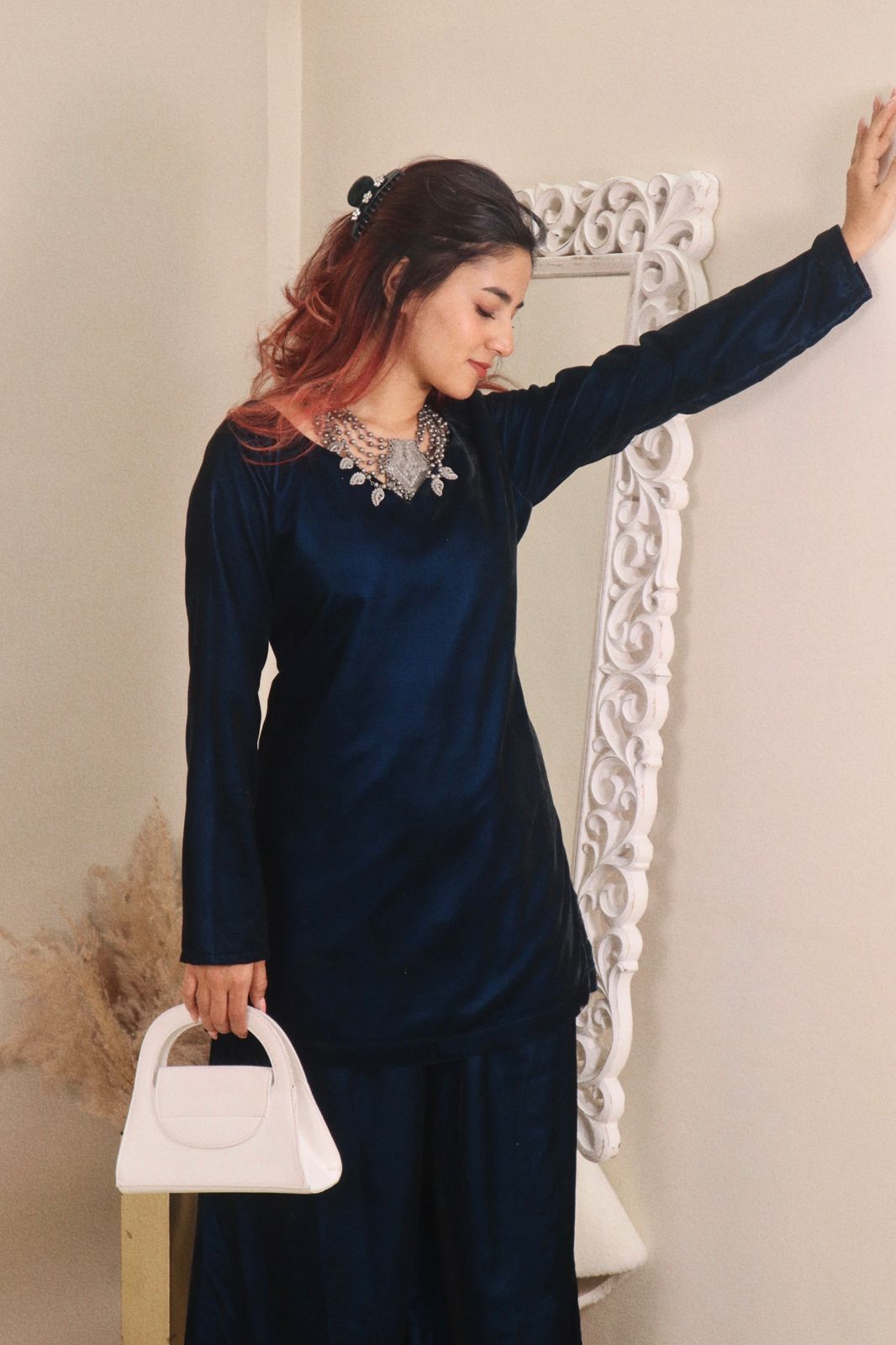 Velvet Kurta Plazzo Set