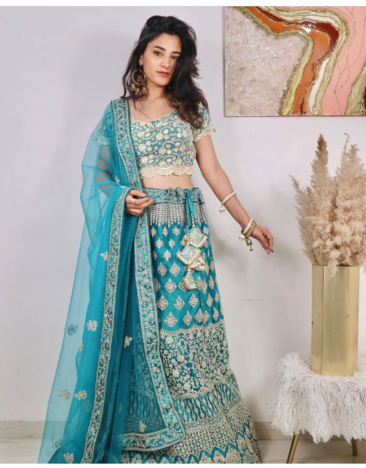 Teal Lehenga