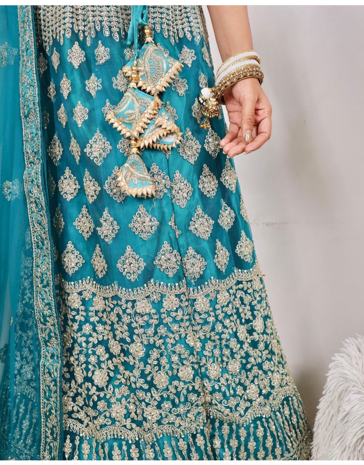 Teal Lehenga