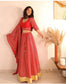 Red Gota Pati Work Lehenga