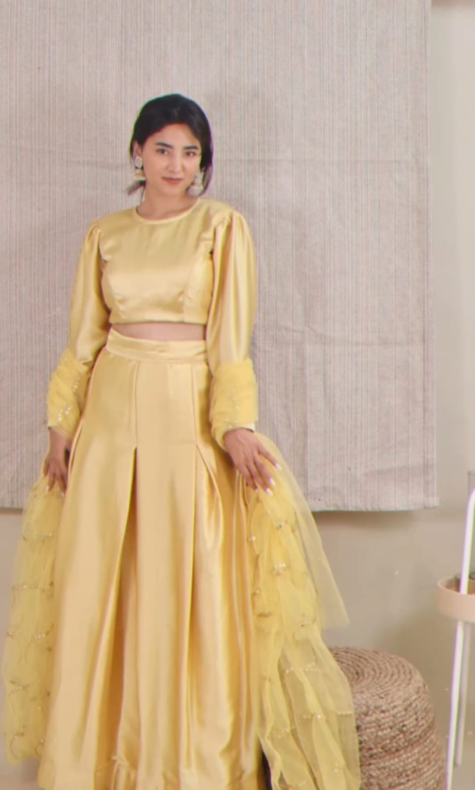 Yellow Satin Lehenga! 💛