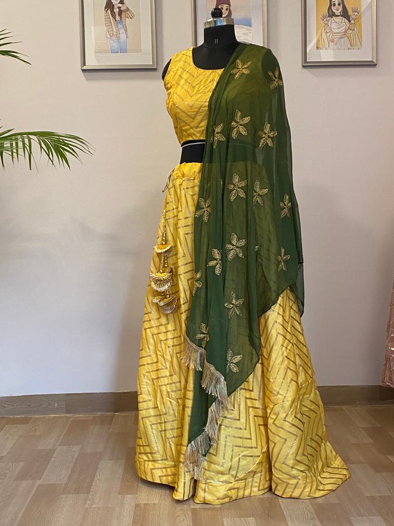 Green-Yellow Lehenga